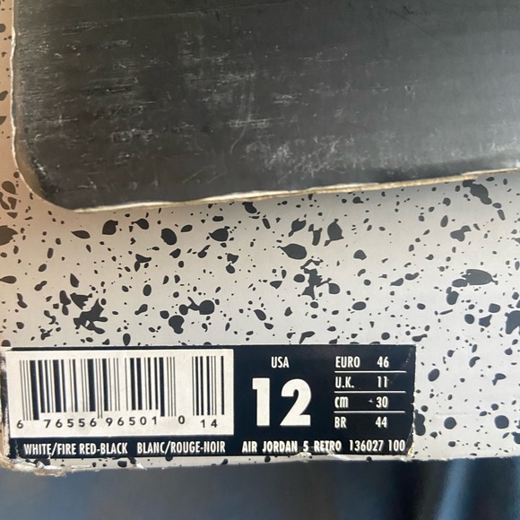 Jordan V Fire Red (2013) sz 12 - Picture 5 of 6